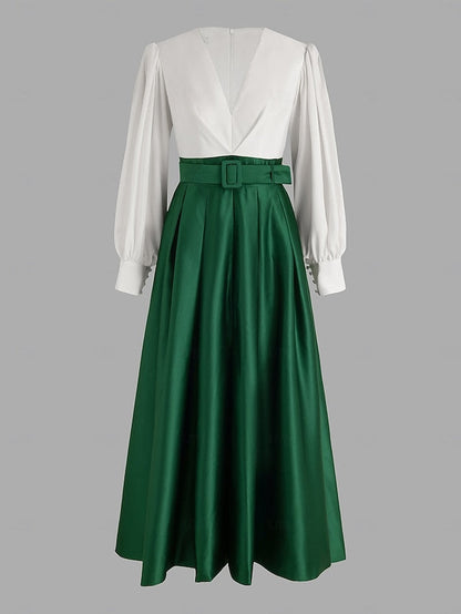 Dress Floor Split Gown A-Line Formal Guest Evening High Wedding