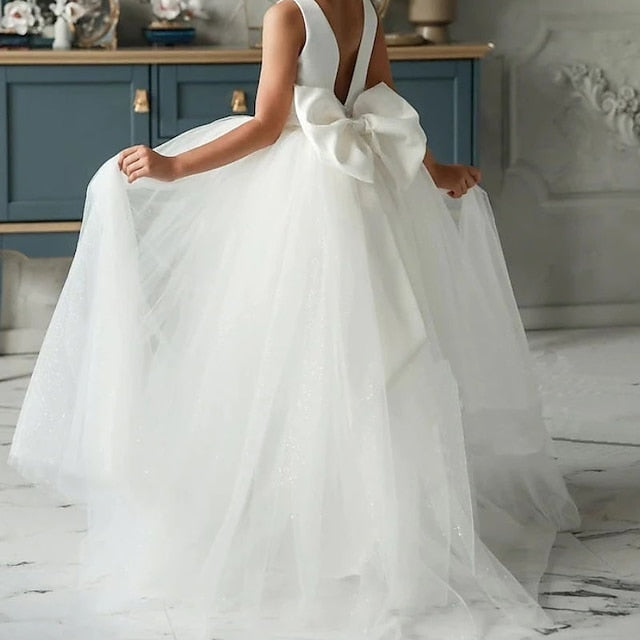 Solid Dress Sleeveless Kids Performance Girls' Colored