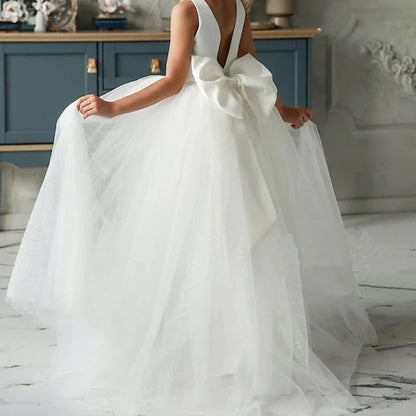 Solid Dress Sleeveless Kids Performance Girls' Colored