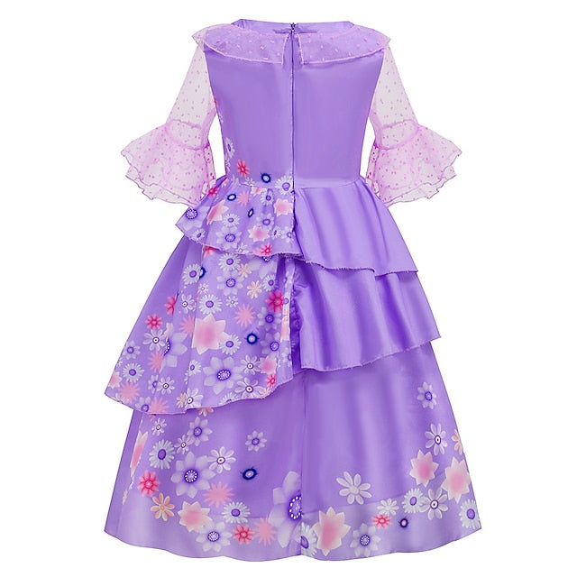 Isabela Girl Dress Encanto Madrigal Princess Fairytale Flower