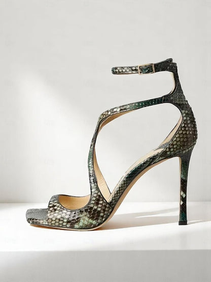 Satin Elegant Heels Crisscross - Stiletto Lavender Women's