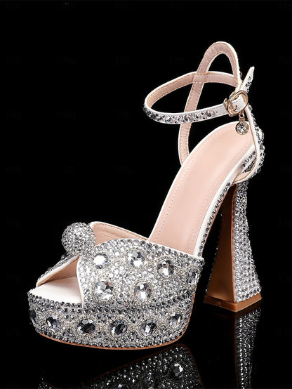 with Sandals Women's Glamorous Platform Crystal-Embellished