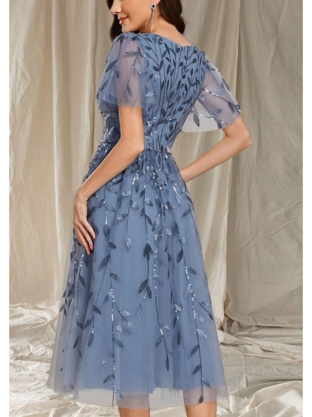 Mother of Guest A-Line Bride the Neck Wedding Dress Elegant V