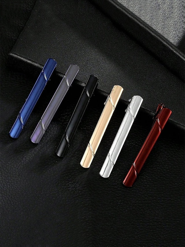 Men's Classic 7 Colors Tie Metal - Clip Available