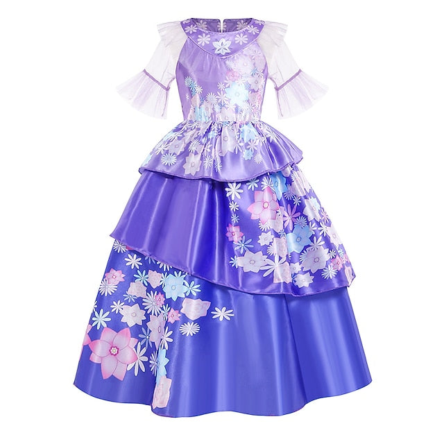 Isabela Girl Dress Encanto Madrigal Princess Fairytale Flower