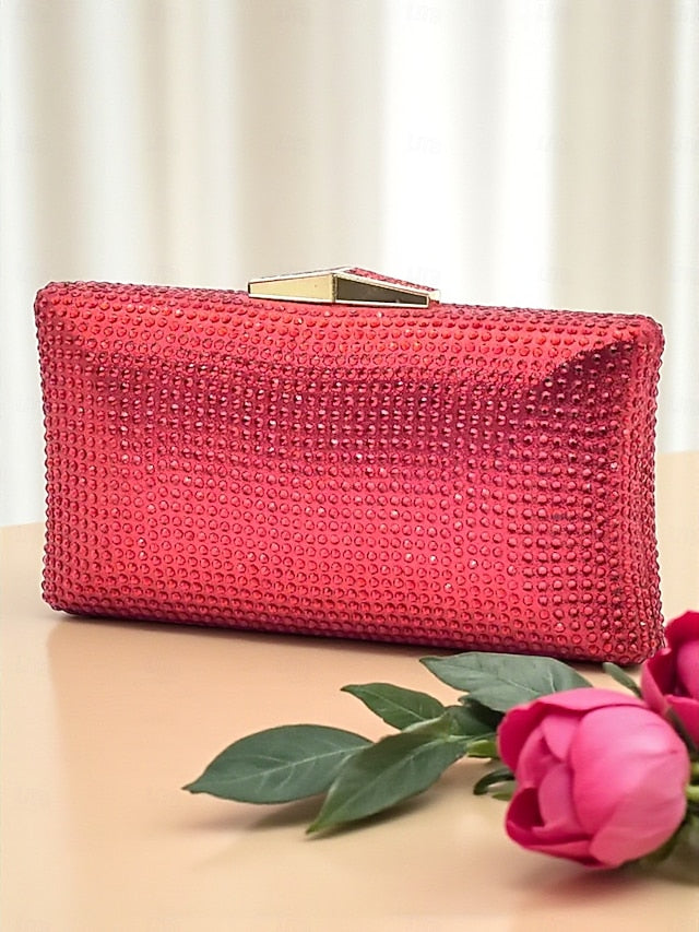 Heel Set Clutch and Gold Matching Block Sandals - Women's