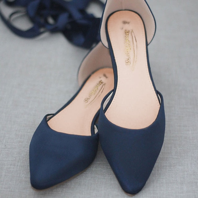 Flats Ribbon Tie Comfortable Satin – Women's Ballet