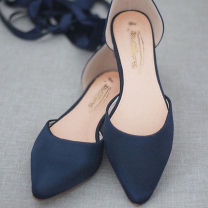 Flats Ribbon Tie Comfortable Satin – Women's Ballet