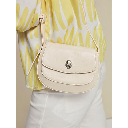 White Bag Leather Chic for Small Stylish Shoulder - Women