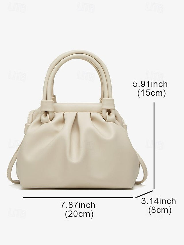 Cream – Elegant Handbag with Drawstring Closure Women's