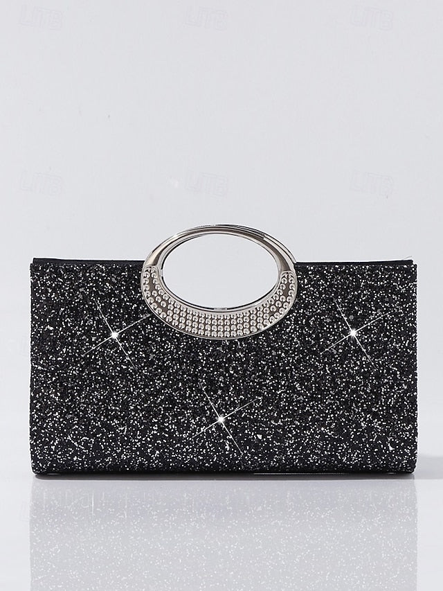 Bag Evening with Women's Silver Glitter Gold Clutch