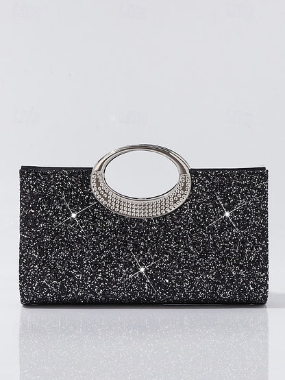 Bag Evening with Women's Silver Glitter Gold Clutch