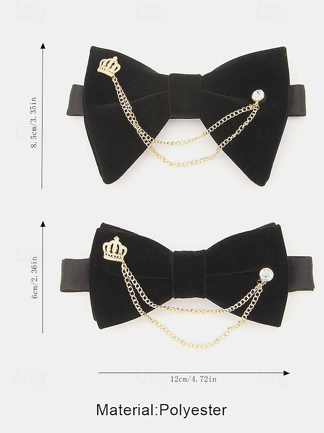 Velvet Tie Detail Chain – Crown Bow and Men's with