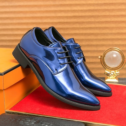 Patent Formal Green – for Men Lace-Up Shoes Leather Glossy