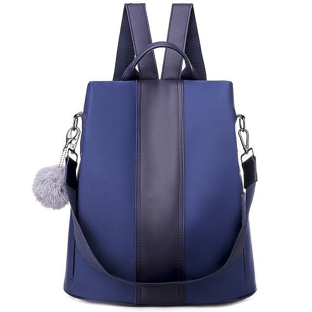 Convertible Pom Backpack Faux Purse Leather with Women's