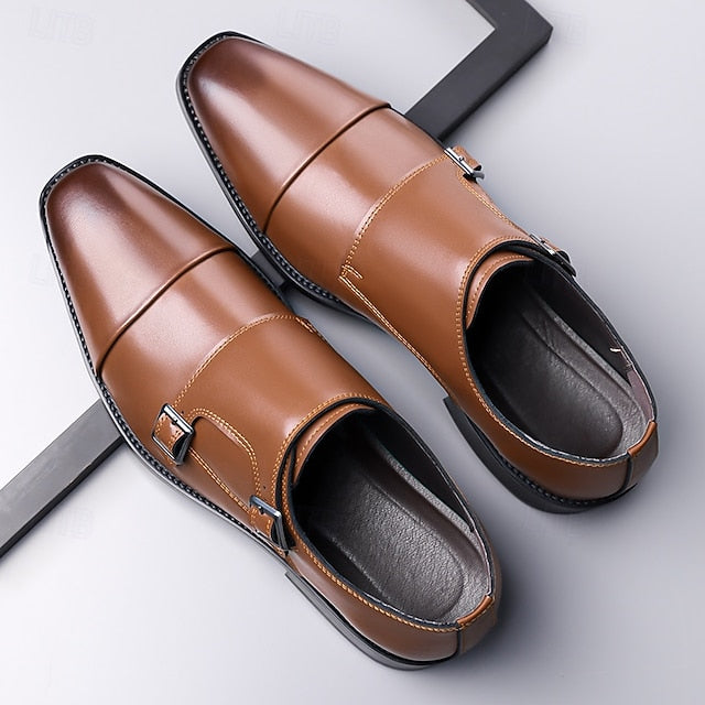 Double Monk Strap – Elegant Shoes Leather Men's