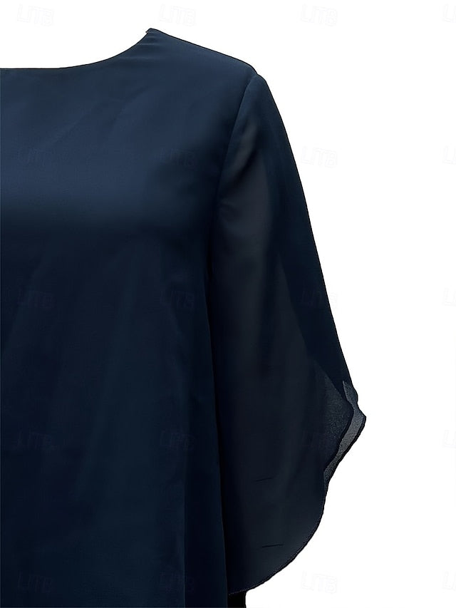 Piece Classic Mother the Neck 2 Crew Pantsuit of Bride Dress