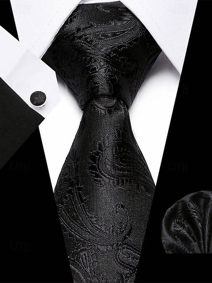 Set Checkered Men's Purple – Square Silk Tie and Pocket