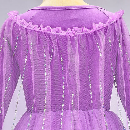 Dress Frozen Flower Party Fairytale Princess Anna Girl Theme