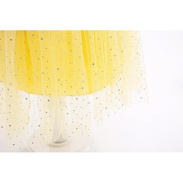 dress Princess Flower Belle Girl Tulle Girls' Dress