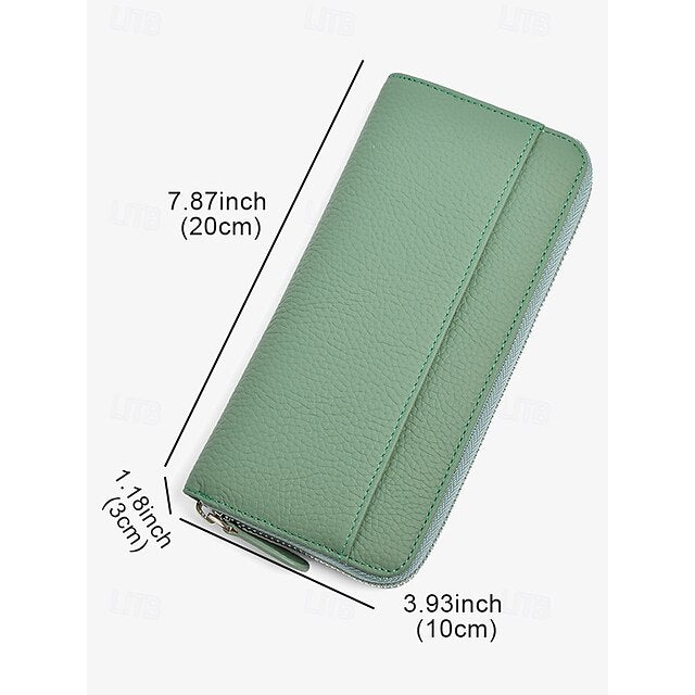 Cowhide Wallet Card Credit Leather Women's Holder