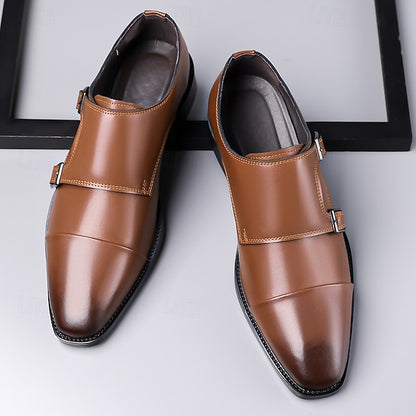 Shoes – Elegant Strap Double Leather Men's Monk