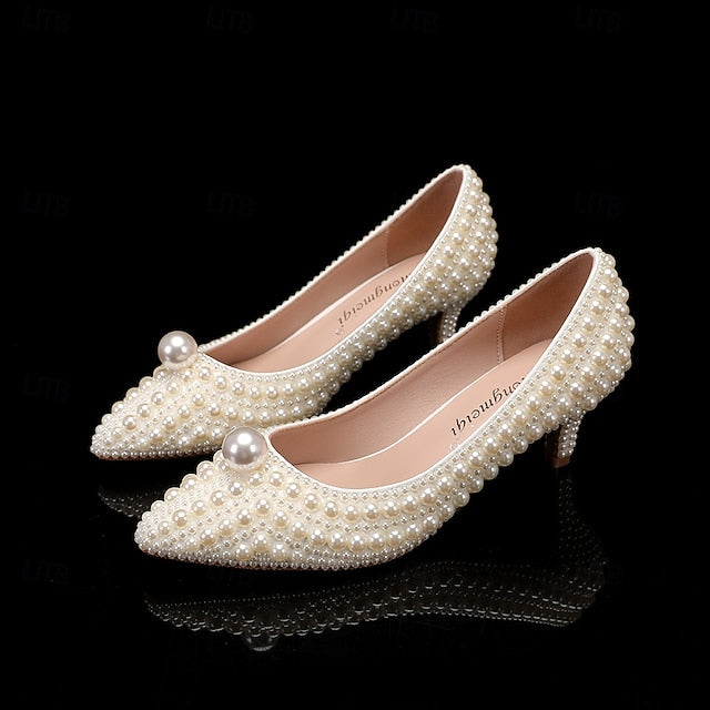 Women's Wedding Party White Shoes
