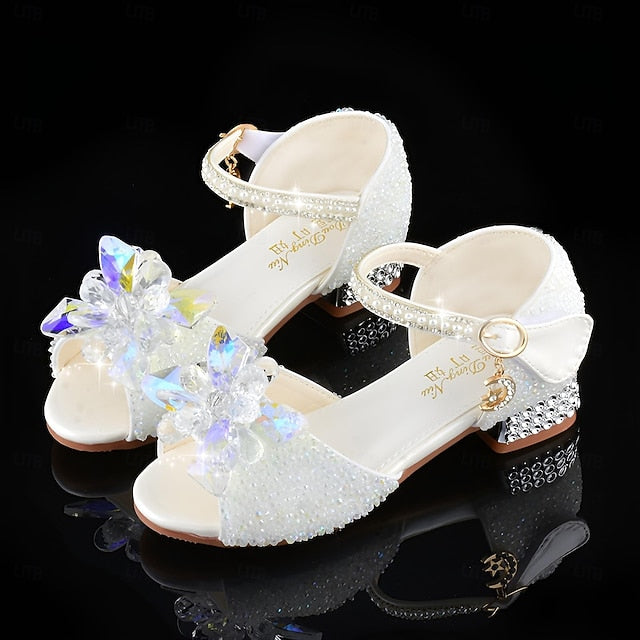 Crystal Flower Rhinestone Glittery – Girls' Shoes