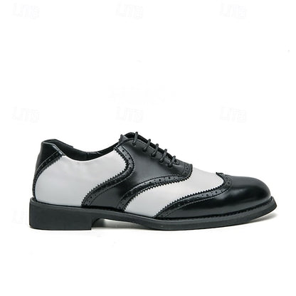 and Shoes White Two-Tone Oxford in Brogue Men's Wingtip