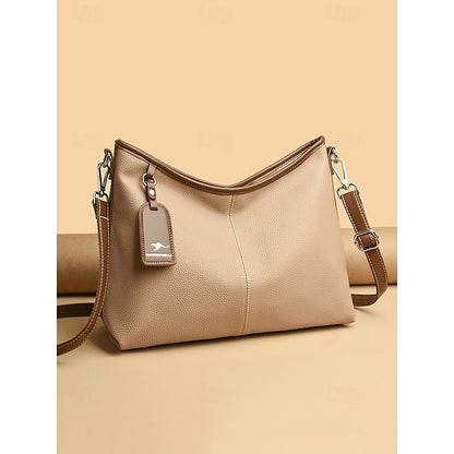 Bag Brown Hobo Leather Faux with Accents Green