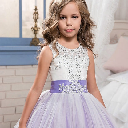Wedding Girls' Flower Sleeveless Kids Girl Dress