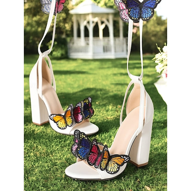 Sandals Butterfly Black Embellished – Women for Heel High