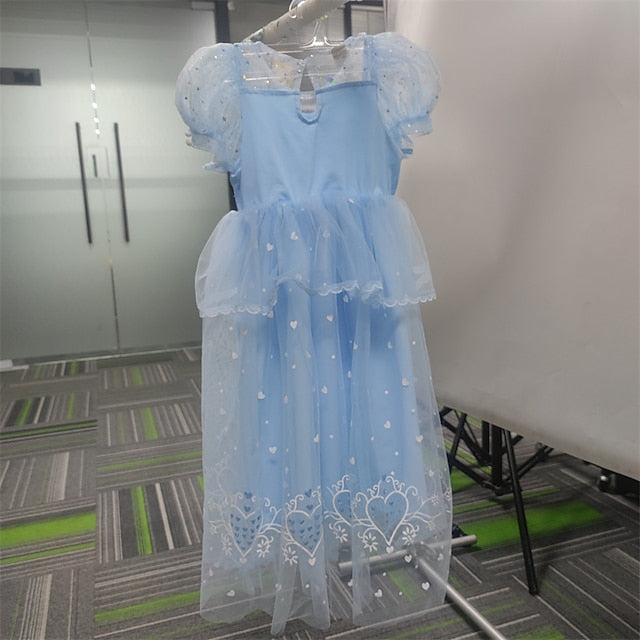 Cloak Cosplay Flower Frozen Girl Elsa Dress Princess