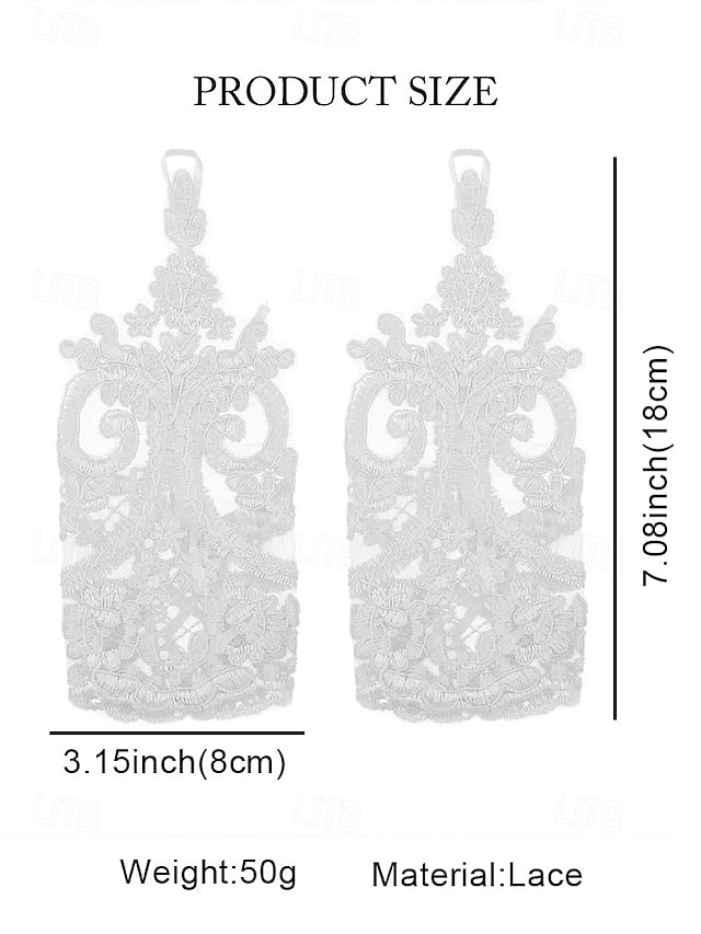 Bridal – Fingerless Vintage Lace Elegant Gloves Wedding White