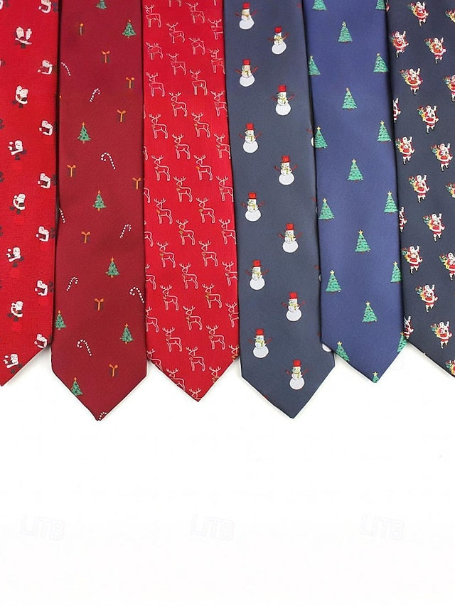 Christmas Men's Necktie Santa with