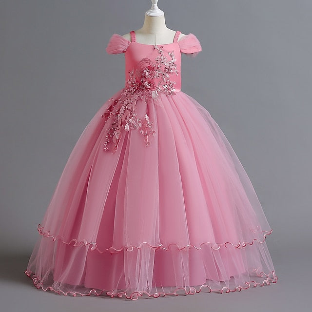 Flower Girls' Girl Kids Party Dress