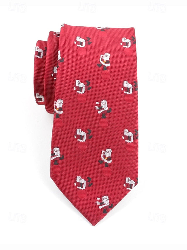Christmas Men's Necktie Santa with