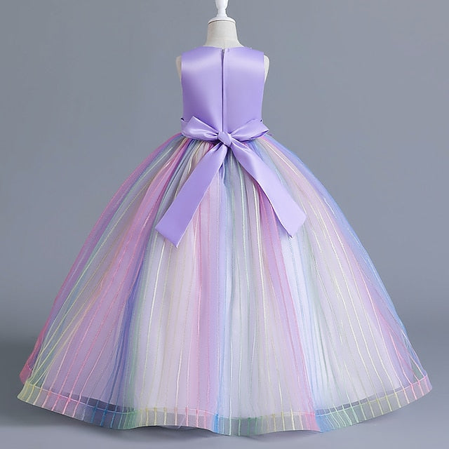 Dress Girl Girls' Kids Sleeveless Floral Party Flower