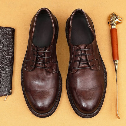 Men's Shoes Welt with Goodyear Tan Clean Leather Derby and