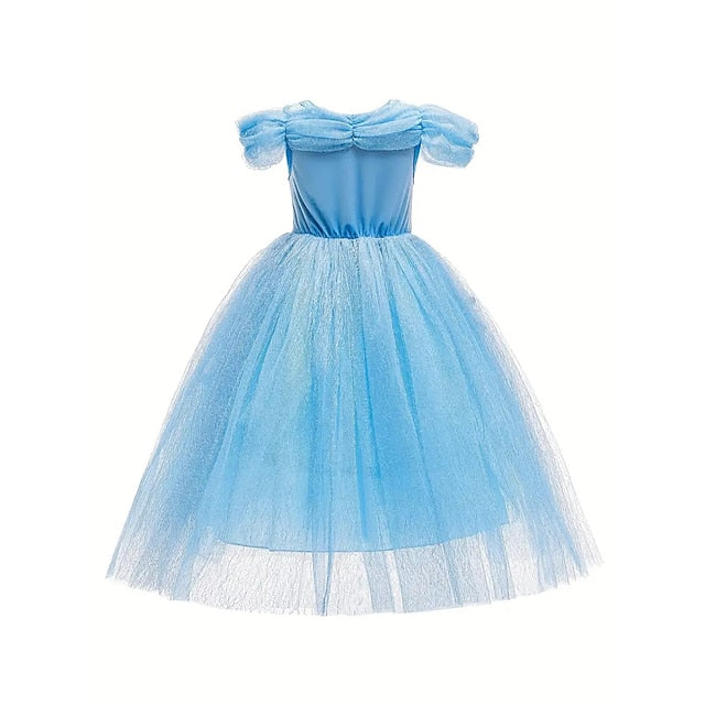 Tulle Elsa Costume Princess Girl Dress Party Frozen Flower Theme