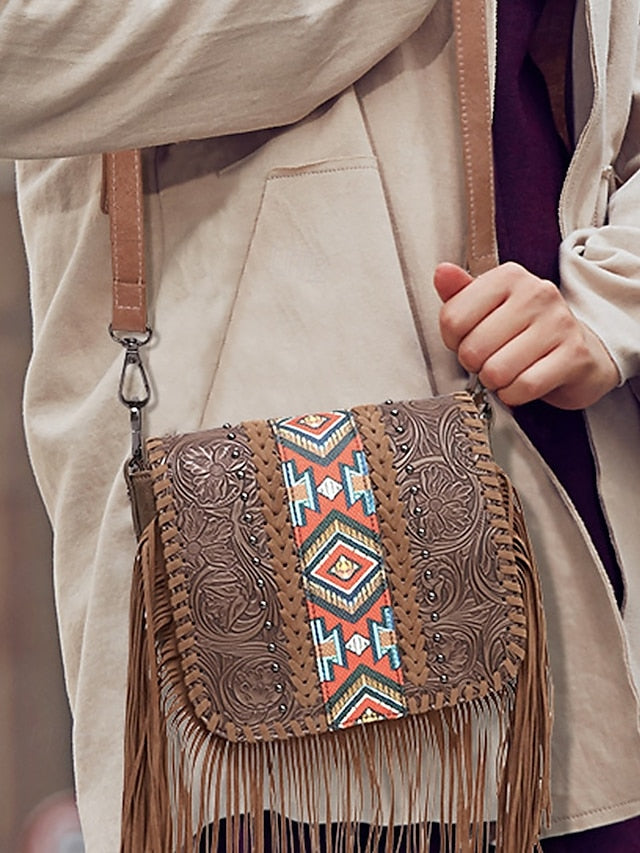 Faux Leather Women's Shoulder Multi-Pocket - Crossbody Bag