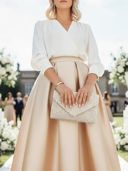 Lace with Chain Bag Women's Evening Strap Clutch