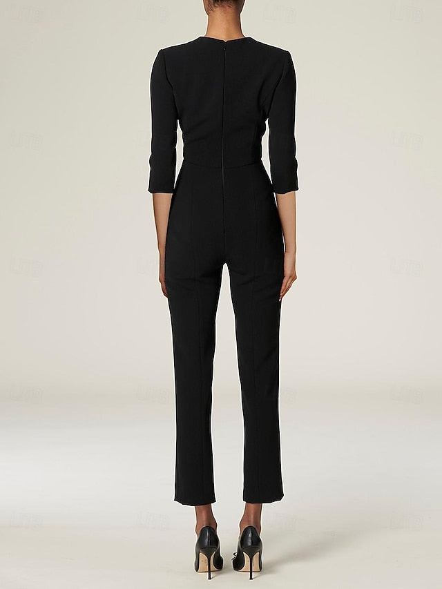 Simple Overskirt the Jumpsuit Dress Elegant Bride Mother With of