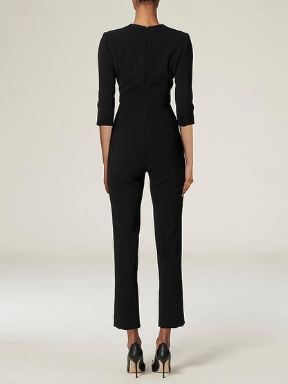 Simple Overskirt the Jumpsuit Dress Elegant Bride Mother With of