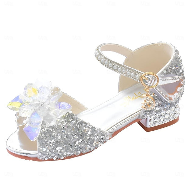 Flower Girls' Glittery Rhinestone Shoes Crystal