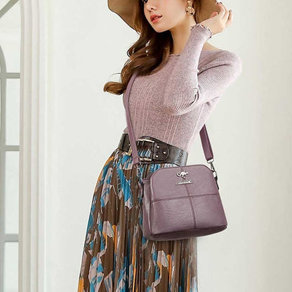 Leather Red Faux – Crossbody Bag Women's Small Minimalist