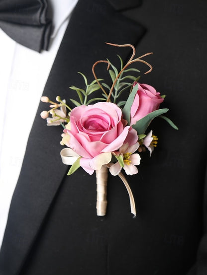 Wrist – Wedding Boutonniere Corsage Artificial Elegant and