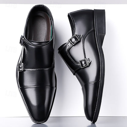 Shoes – Elegant Strap Double Leather Men's Monk