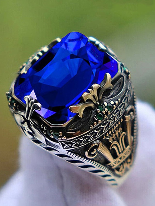 Men's Alloy Gemstone Ring