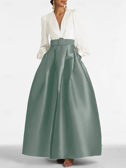 Dress Floor Split Gown A-Line Formal Guest Evening High Wedding